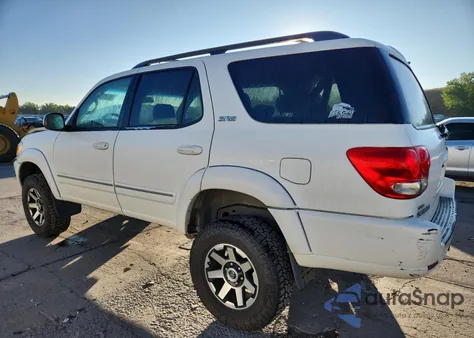 2007 Toyota Sequoia Sr5 из США, поврежденный, VIN 5TDBT44A87S281112